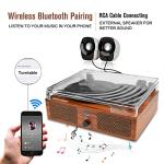 Wireless Vintage Vinyl Record Player with Built-in Speakers