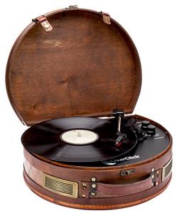 ClearClick Vintage Suitcase Turntable with Bluetooth
