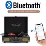Bluetooth Portable Vinyl Record Player with Speakers