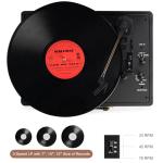 Bluetooth Portable Vinyl Record Player with Speakers