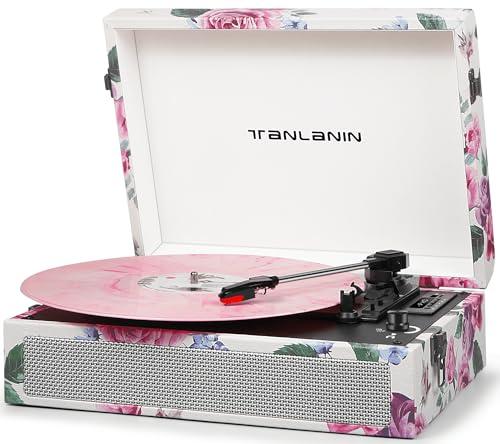 Retro 3-Speed Vinyl Record Player with Bluetooth