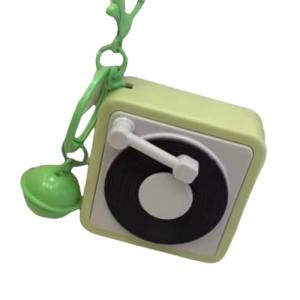 Vintage Record Player Keychain Charm Pendant