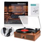 Wireless Vintage Vinyl Record Player with Built-in Speakers