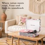 Retro 3-Speed Vinyl Record Player with Bluetooth