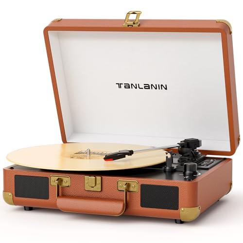 Vintage Bluetooth Vinyl Record Player with Speakers