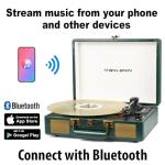 Retro Bluetooth Portable Suitcase Record Player - Green