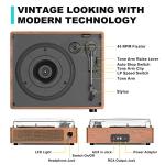 Vintage Bluetooth Turntable with Speakers for Vinyls