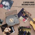 Vintage Bluetooth Vinyl Record Player with Speakers
