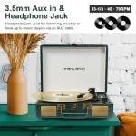 Retro Bluetooth Portable Suitcase Record Player - Green