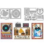 Vintage Style Gramophone Die Cutting Template Set