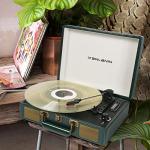 Retro Bluetooth Portable Suitcase Record Player - Green