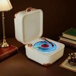 ULIKTO Vintage Bluetooth Record Player with RGB Light