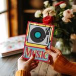 Vintage Style Gramophone Die Cutting Template Set