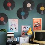 8-Piece Vintage Vinyl Records Wall Decor Set