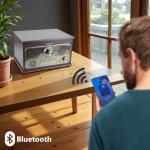 Vintage 3-Speed Gramophone with Bluetooth & Speakers