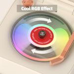 ULIKTO Vintage Bluetooth Record Player with RGB Light