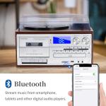 MUSITREND 9-in-1 Vintage Turntable with Bluetooth