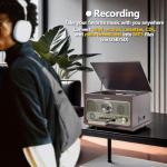 Vintage 3-Speed Gramophone with Bluetooth & Speakers