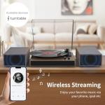 Vintage Vinyl Record Player with Bluetooth & Speakers