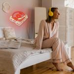 Retro Neon Record Player Sign for Music Lovers