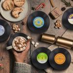 Retro Vinyl Record Drink Coasters Set of 6