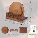 Vintage Wooden Vinyl Record Stand for Display