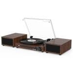 Bluetooth Vinyl Record Player with External Speakers