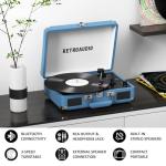 Bluetooth Vintage Vinyl Record Player Suitcase Turntable