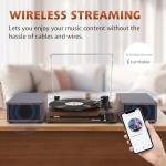 Bluetooth Vinyl Record Player with External Speakers