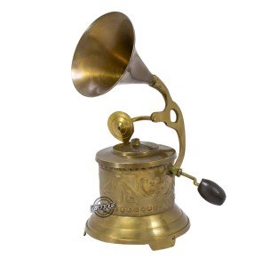 Vintage Brass Gramophone - Perfect for Home Decor