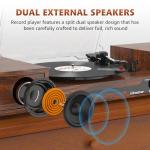 Bluetooth Vinyl Record Player with External Speakers