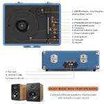 Bluetooth Vintage Vinyl Record Player Suitcase Turntable