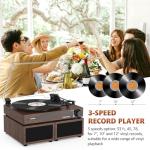 Bluetooth Vinyl Record Player with External Speakers