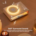 Vintage Phonograph Style Bluetooth Speaker with Night Light