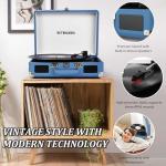 Bluetooth Vintage Vinyl Record Player Suitcase Turntable