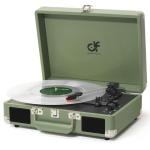 Vintage 3-Speed Portable Vinyl Record Player - Sage Green