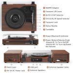 Bluetooth Vinyl Record Player with External Speakers