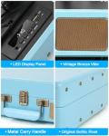 Vintage Bluetooth Suitcase Vinyl Record Player with Speakers
