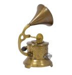 Vintage Brass Gramophone - Perfect for Home Decor