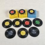 Set of 10 Vintage Record Player Cake Toppers