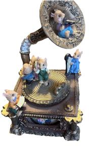 Vintage Mouse Gramophone Musical Turntable Decor