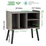 Mid-Century Record Player Stand with Vinyl Storage