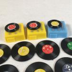 Set of 10 Vintage Record Player Cake Toppers
