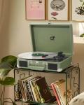 Vintage 3-Speed Portable Vinyl Record Player - Sage Green