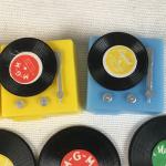 Set of 10 Vintage Record Player Cake Toppers