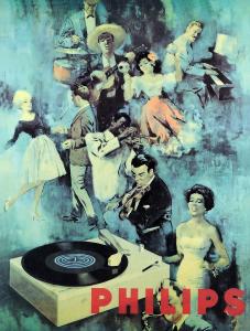 Vintage Record Player Music Poster for Home Decor