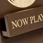 Vintage Wooden Record Stand for Album Display