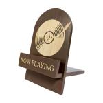 Vintage Wooden Record Stand for Album Display