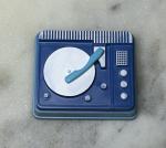 Blue Hostess Record Player for Barbie Dollhouse