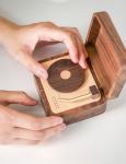 Vintage-Inspired Vinyl Record Player Music Box